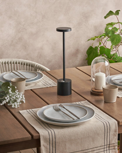  Wireless LED Table Lamp LIZANDRO With Dimmer Metal Black