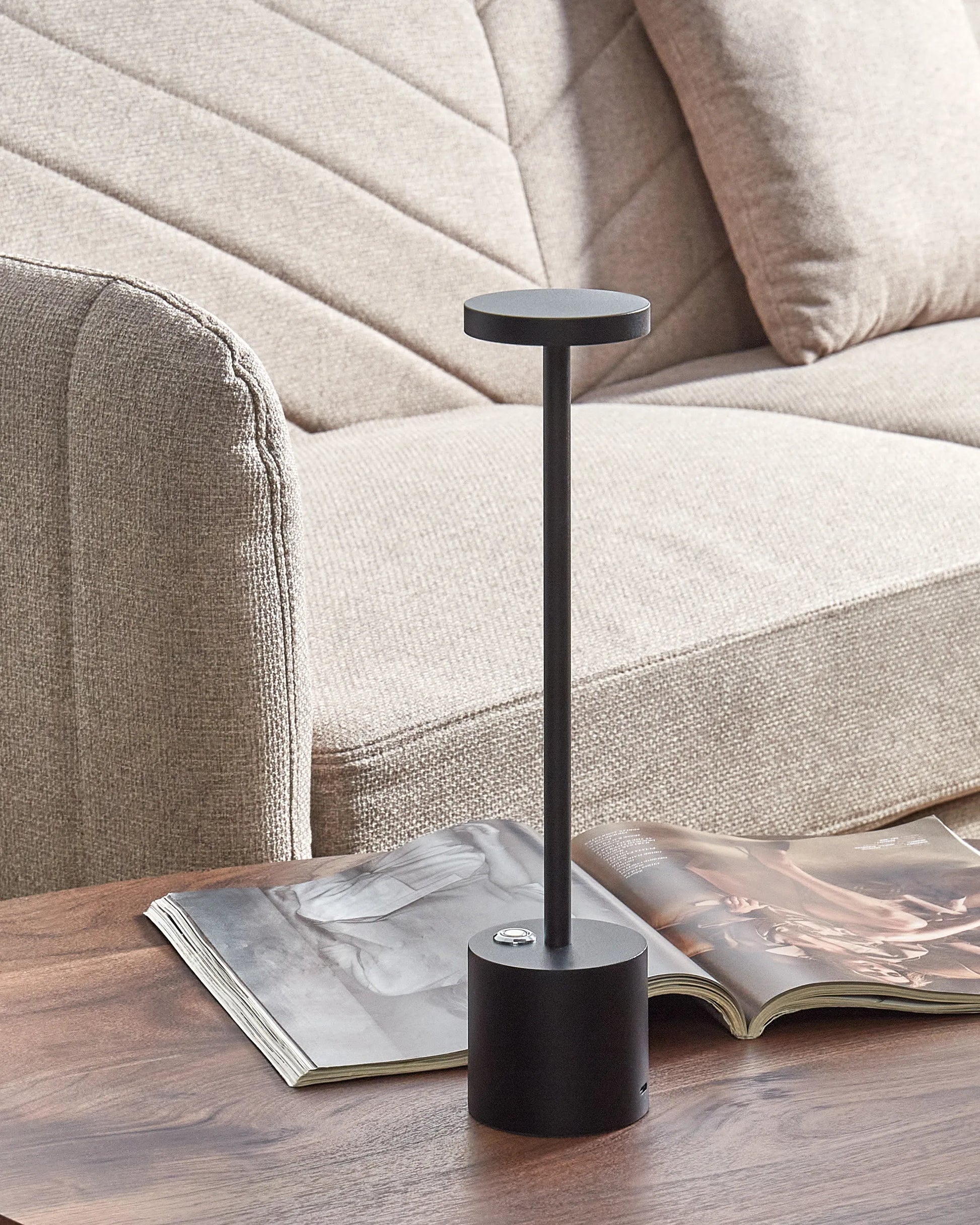  Wireless LED Table Lamp LIZANDRO With Dimmer Metal Black