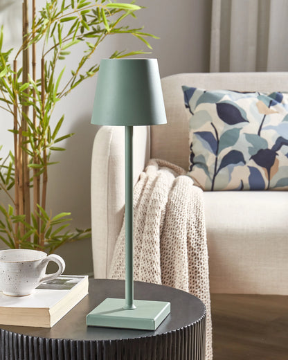  Wireless LED Table Lamp BACEIRO With Dimmer Metal Green