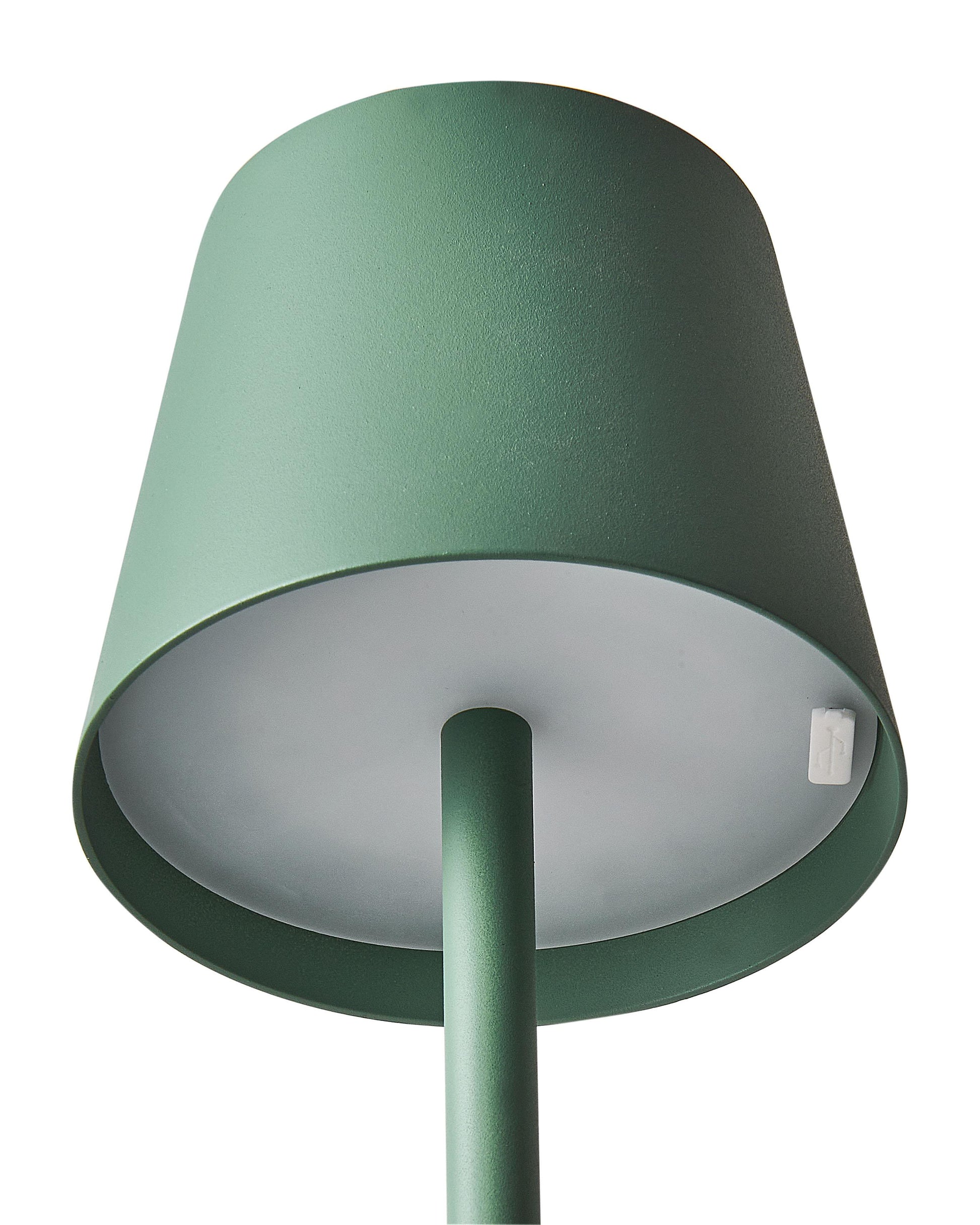  Wireless LED Table Lamp BACEIRO With Dimmer Metal Green