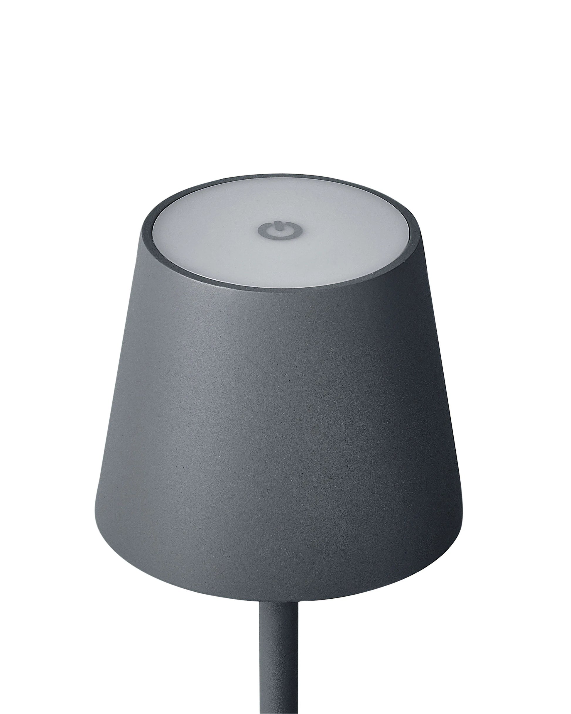  Wireless LED Table Lamp BACEIRO With Dimmer Metal Dark Grey