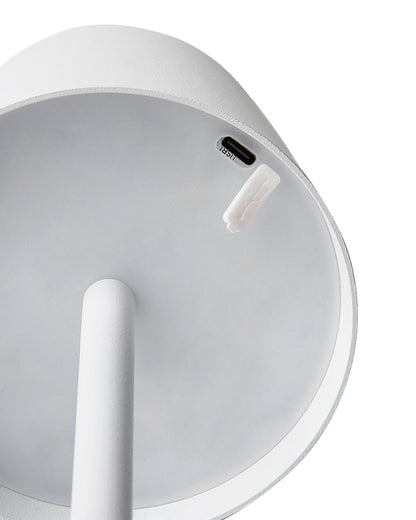  Wireless LED Table Lamp BACEIRO With Dimmer Metal White