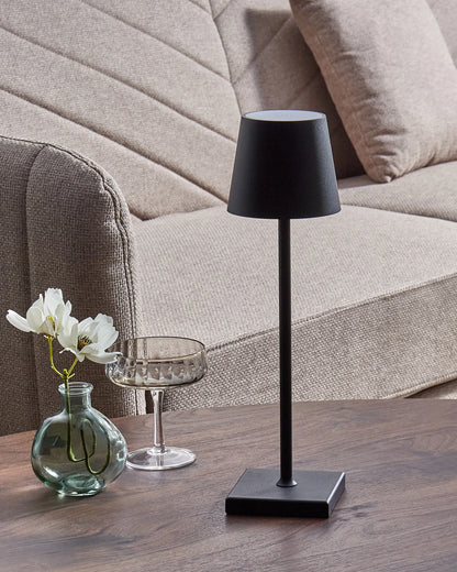  Wireless LED Table Lamp BACEIRO With Dimmer Metal Black
