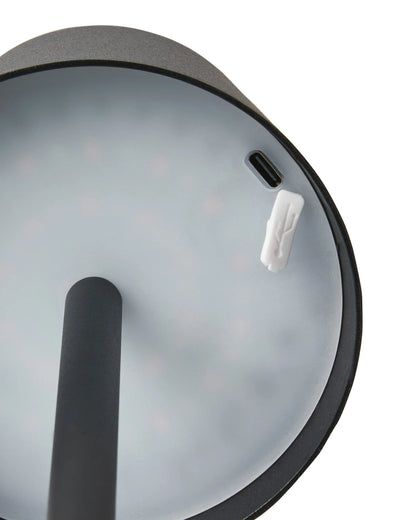  Wireless LED Table Lamp BACEIRO With Dimmer Metal Black