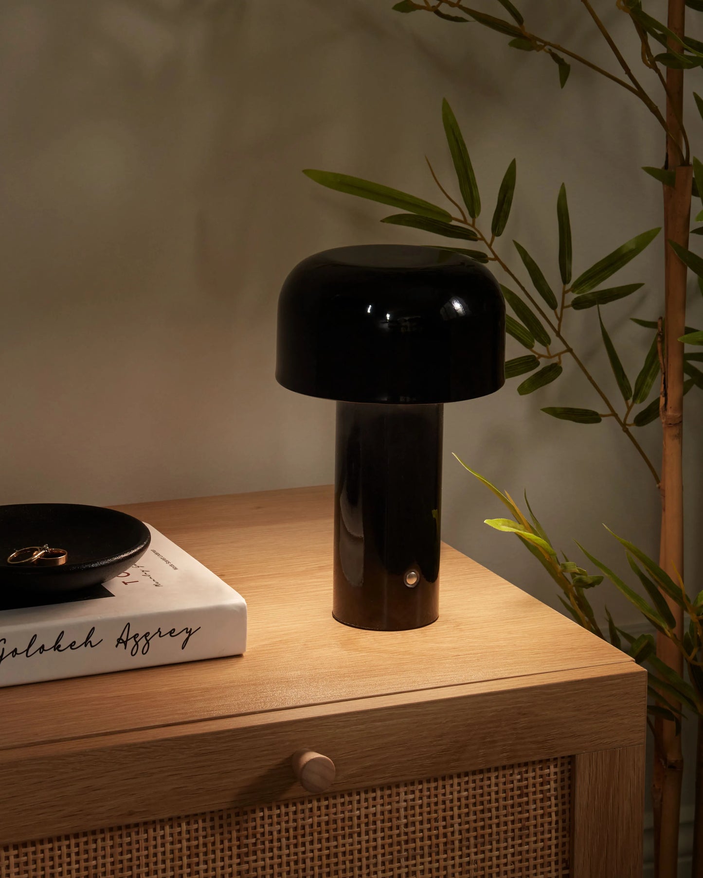  Wireless LED Table Lamp BESOS With Dimmer Metal Black