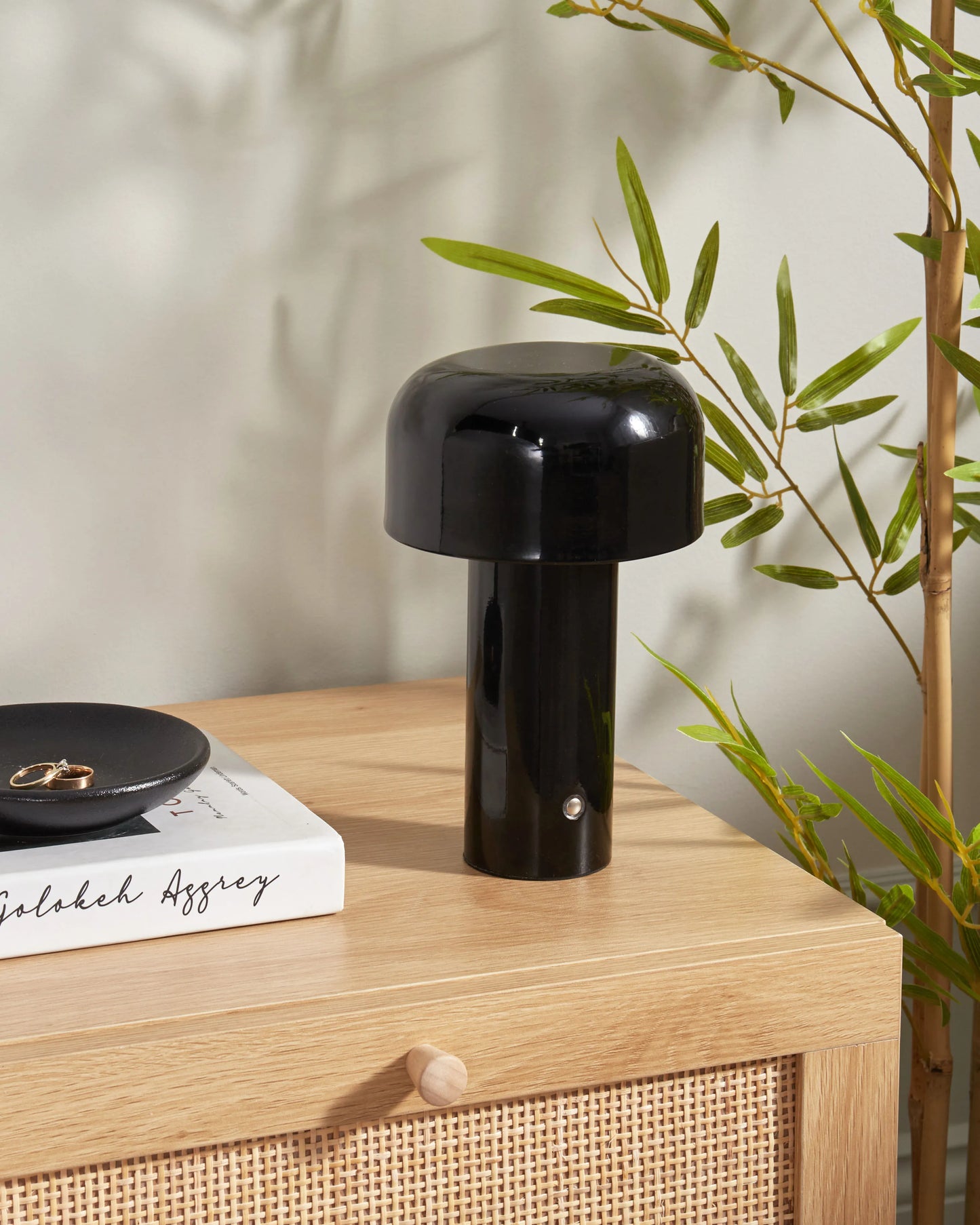  Wireless LED Table Lamp BESOS With Dimmer Metal Black