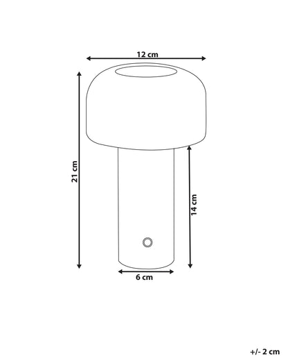  Wireless LED Table Lamp BESOS With Dimmer Metal Black