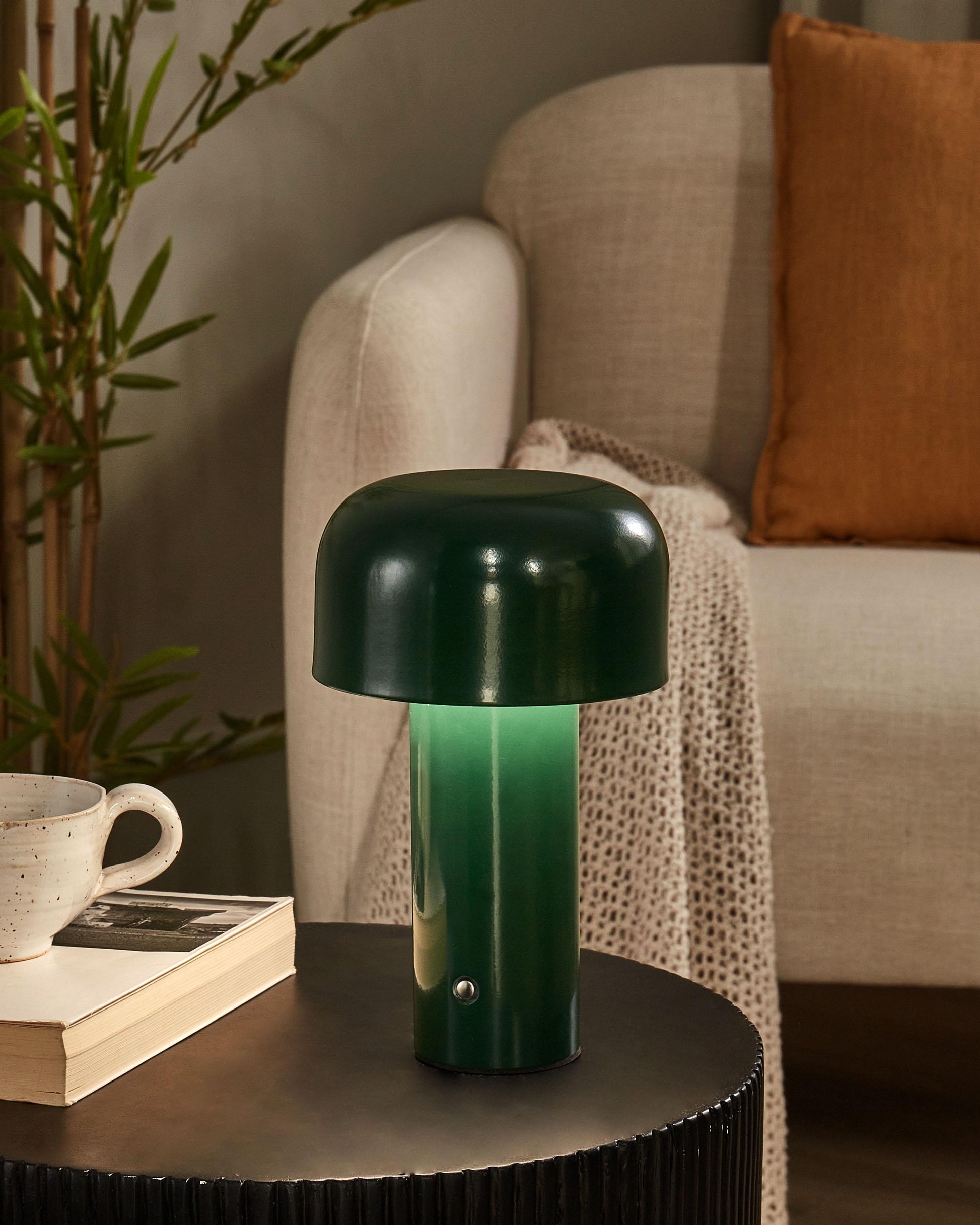  Wireless LED Table Lamp BESOS With Dimmer Metal Green