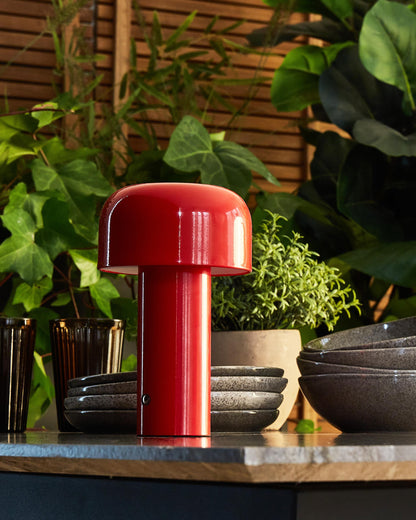  Wireless LED Table Lamp BESOS With Dimmer Metal Red