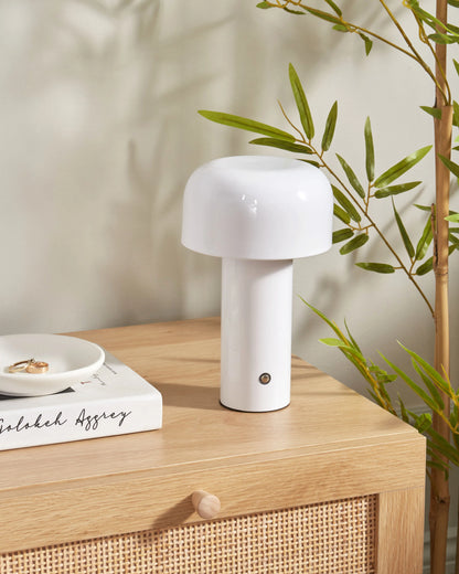  Wireless LED Table Lamp BESOS With Dimmer Metal White