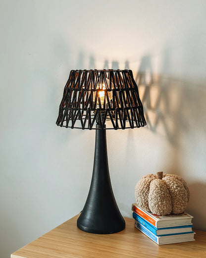  Table Lamp PELLEJAS Mango Wood Black