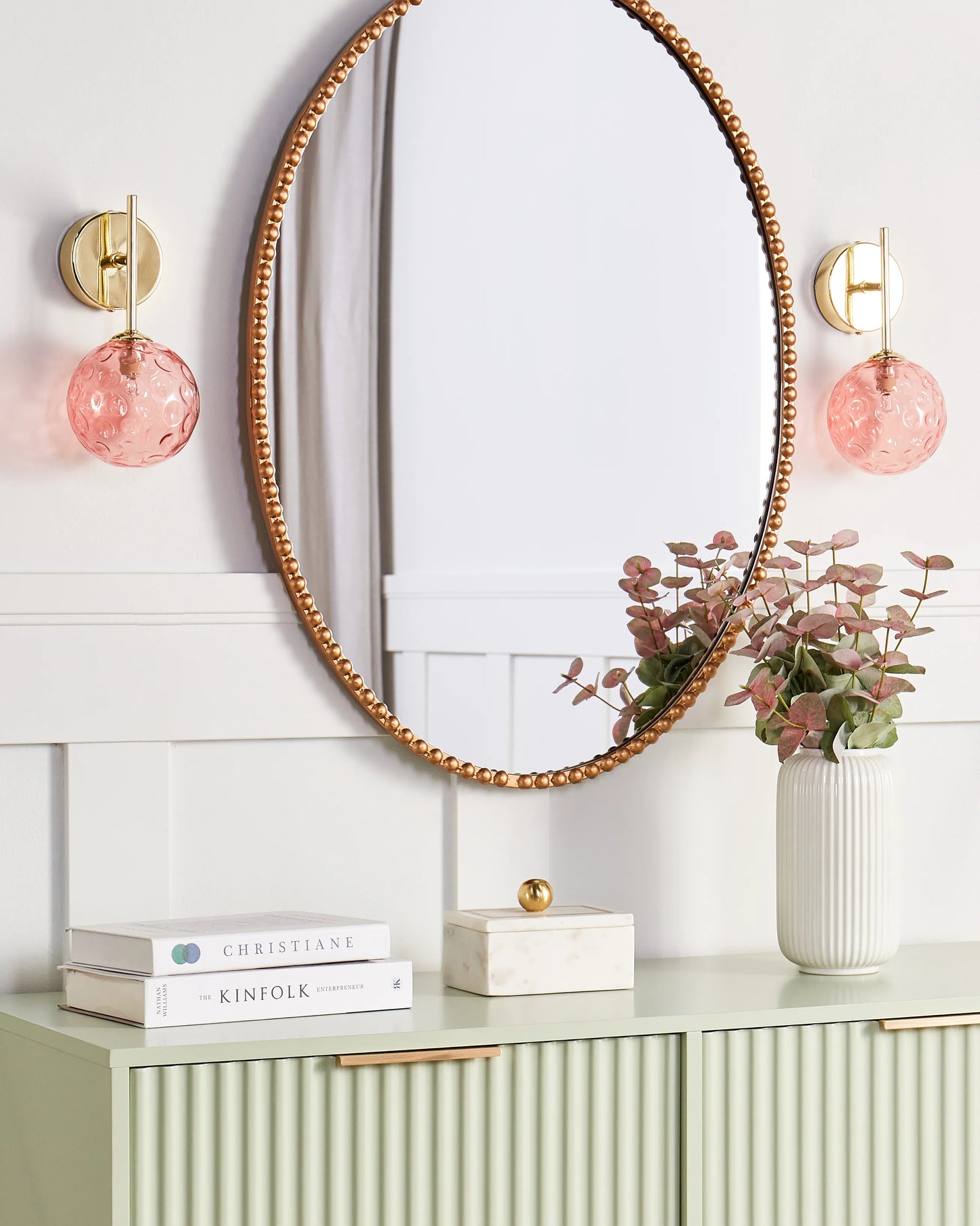  Set Of 2 Wall Lamps ANADYR Glass Pink