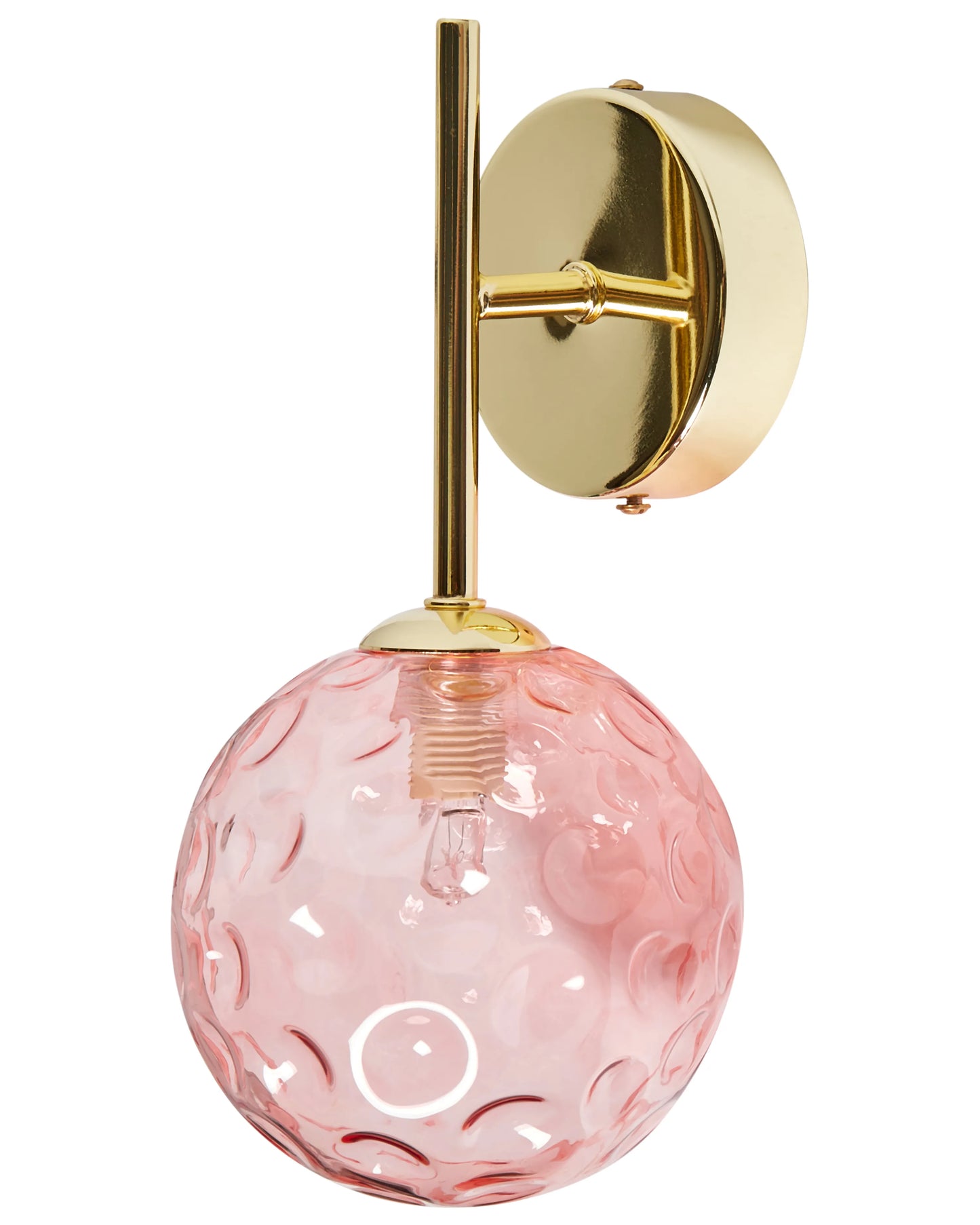  Set Of 2 Wall Lamps ANADYR Glass Pink