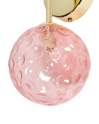  Set Of 2 Wall Lamps ANADYR Glass Pink