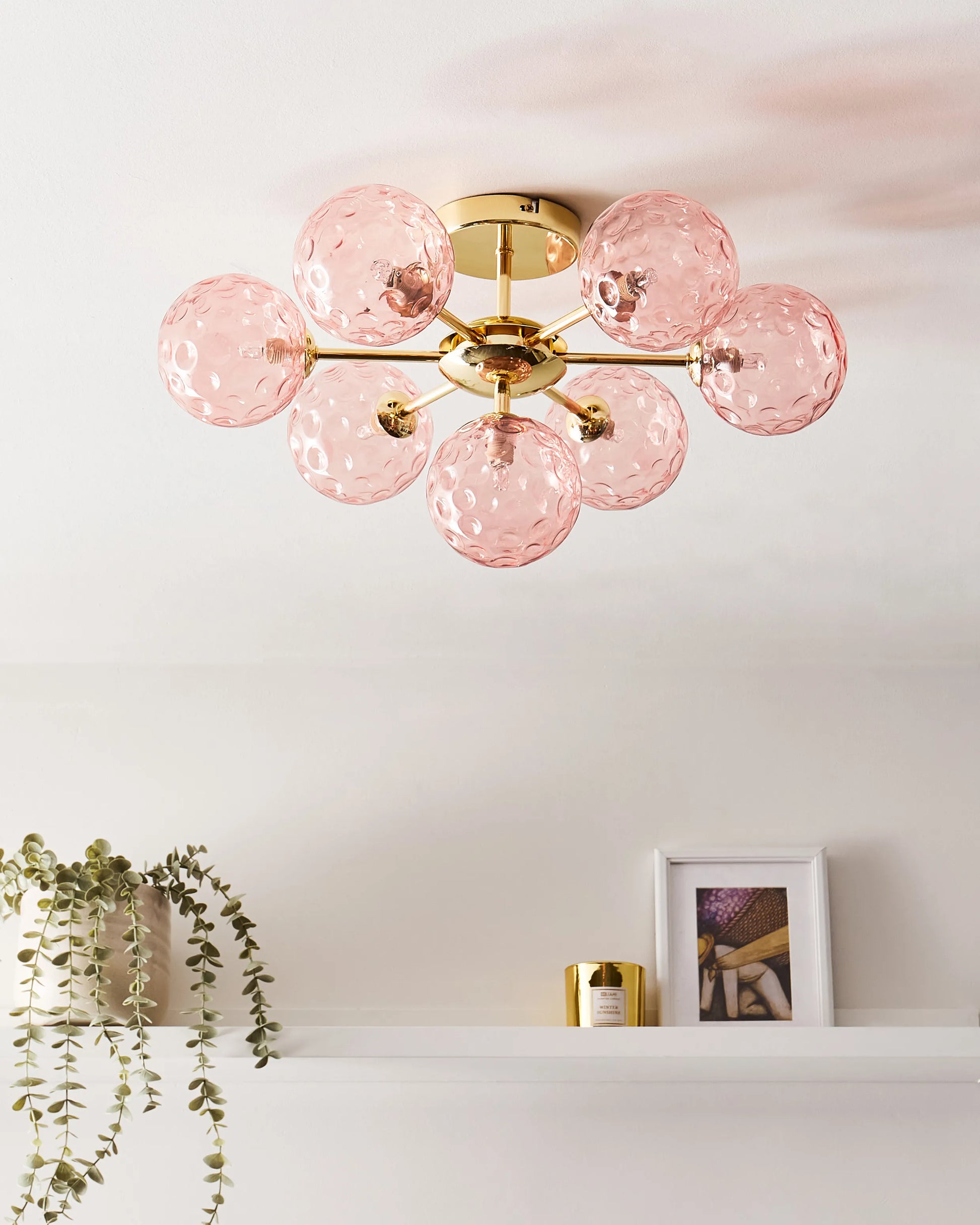  Ceiling Lamp ANADYR Glass Pink