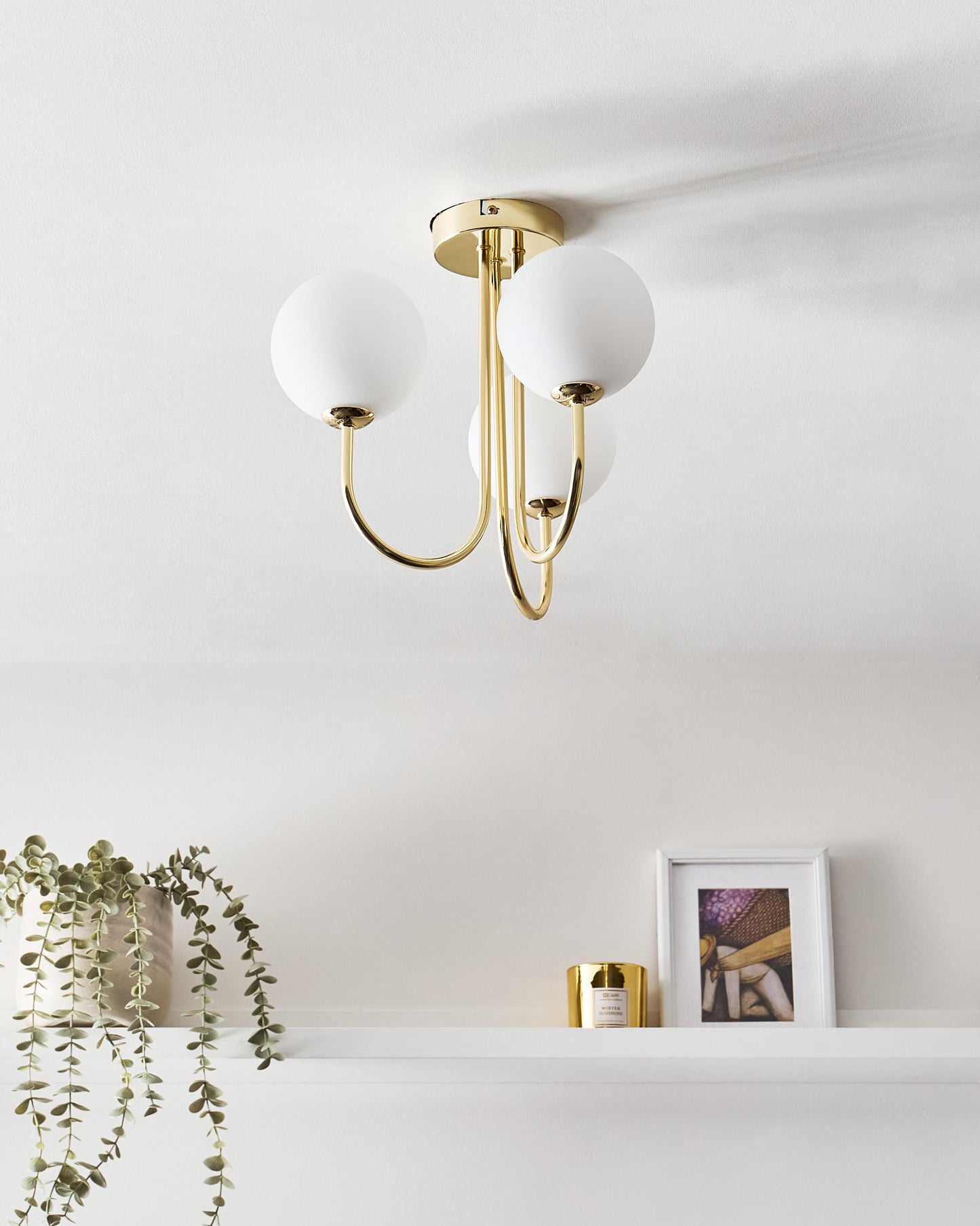  Ceiling Lamp SHIRE Glass White