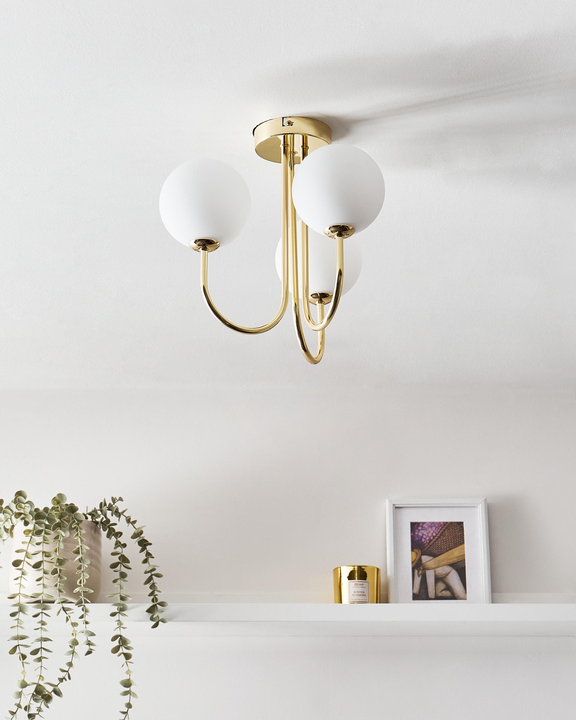  Ceiling Lamp SHIRE Glass White