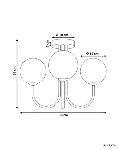  Ceiling Lamp SHIRE Glass White