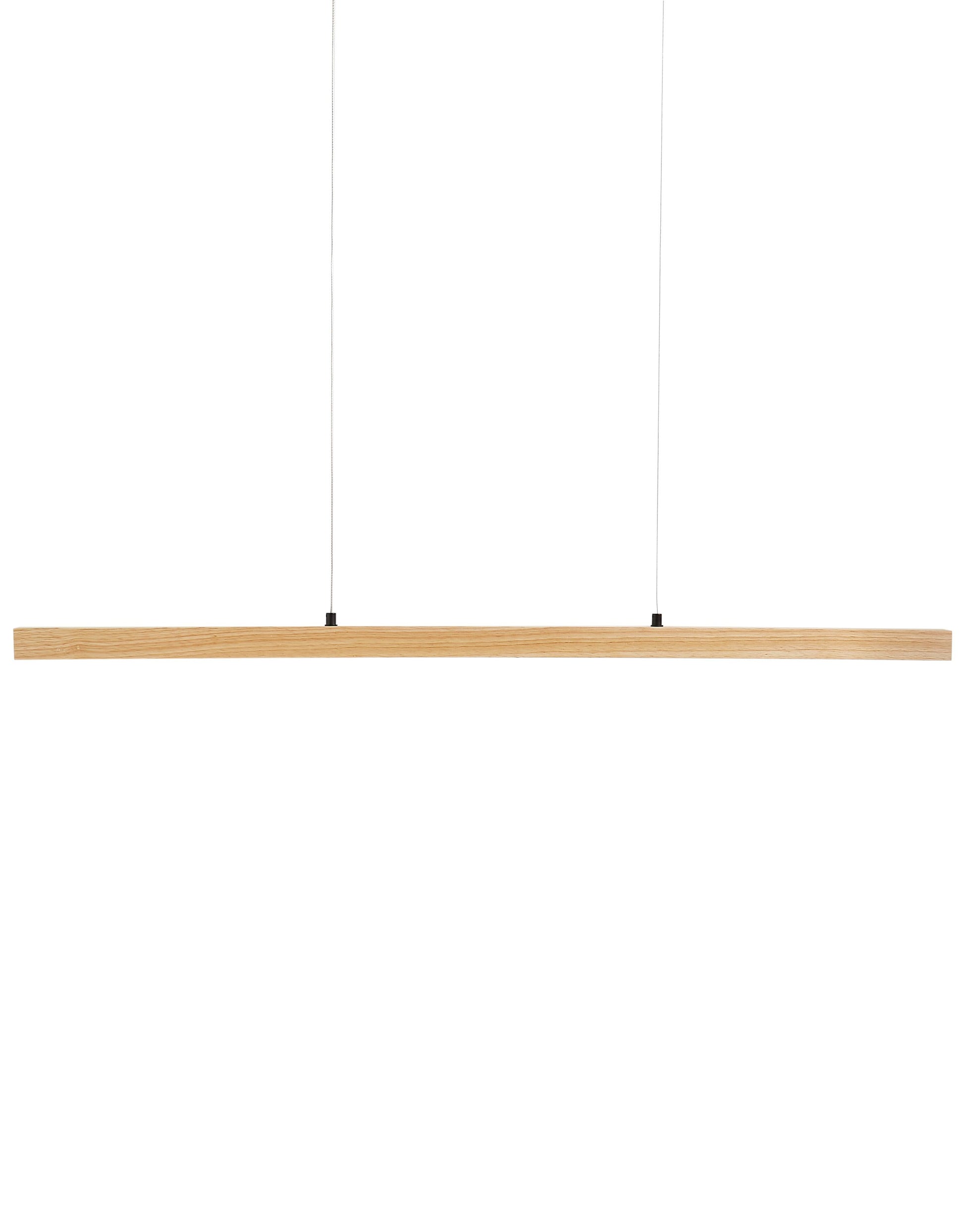  LED Pendant Lamp STEWARTS With Dimmer Oak Wood Light Brown