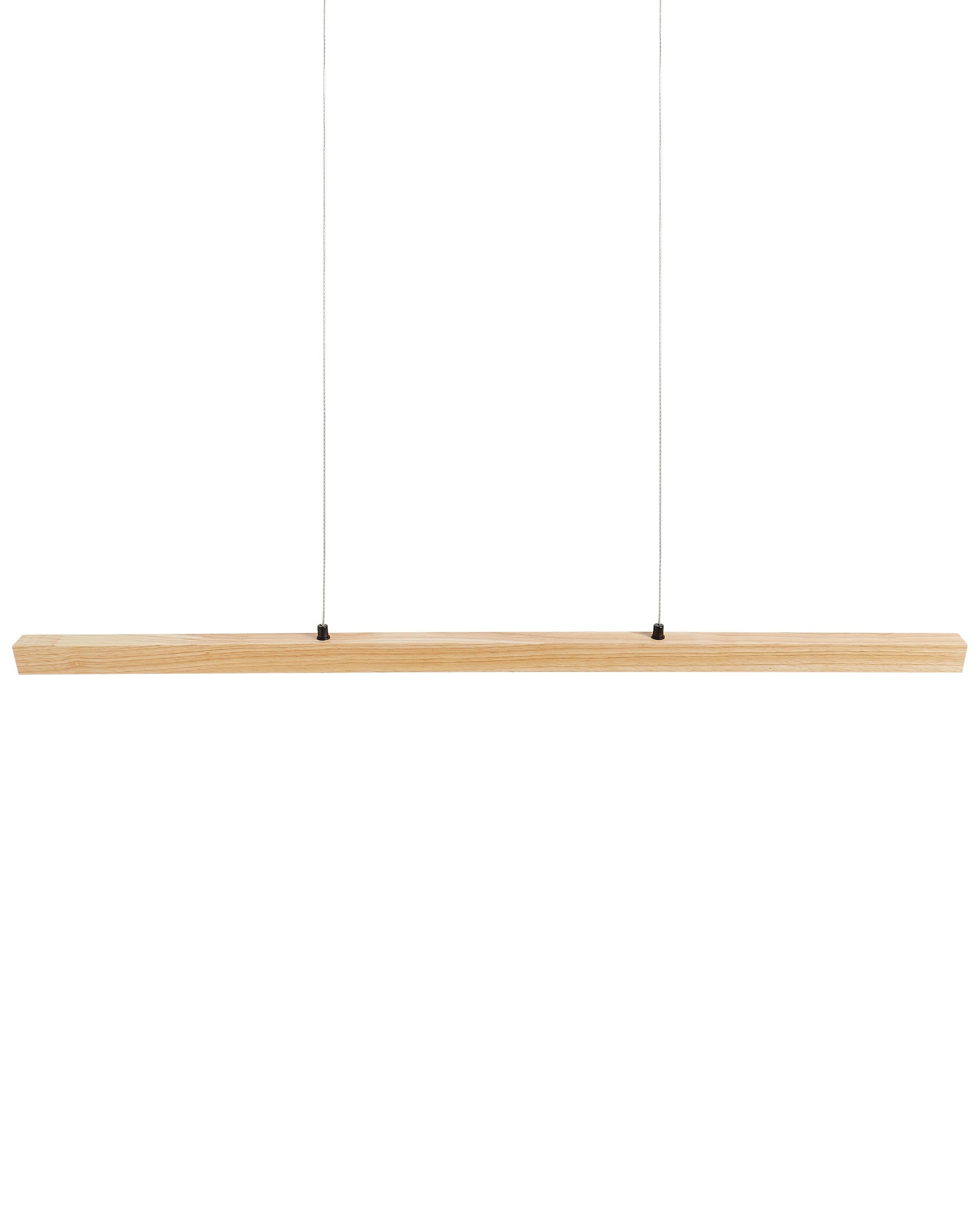  LED Pendant Lamp STEWARTS With Dimmer Oak Wood Light Brown