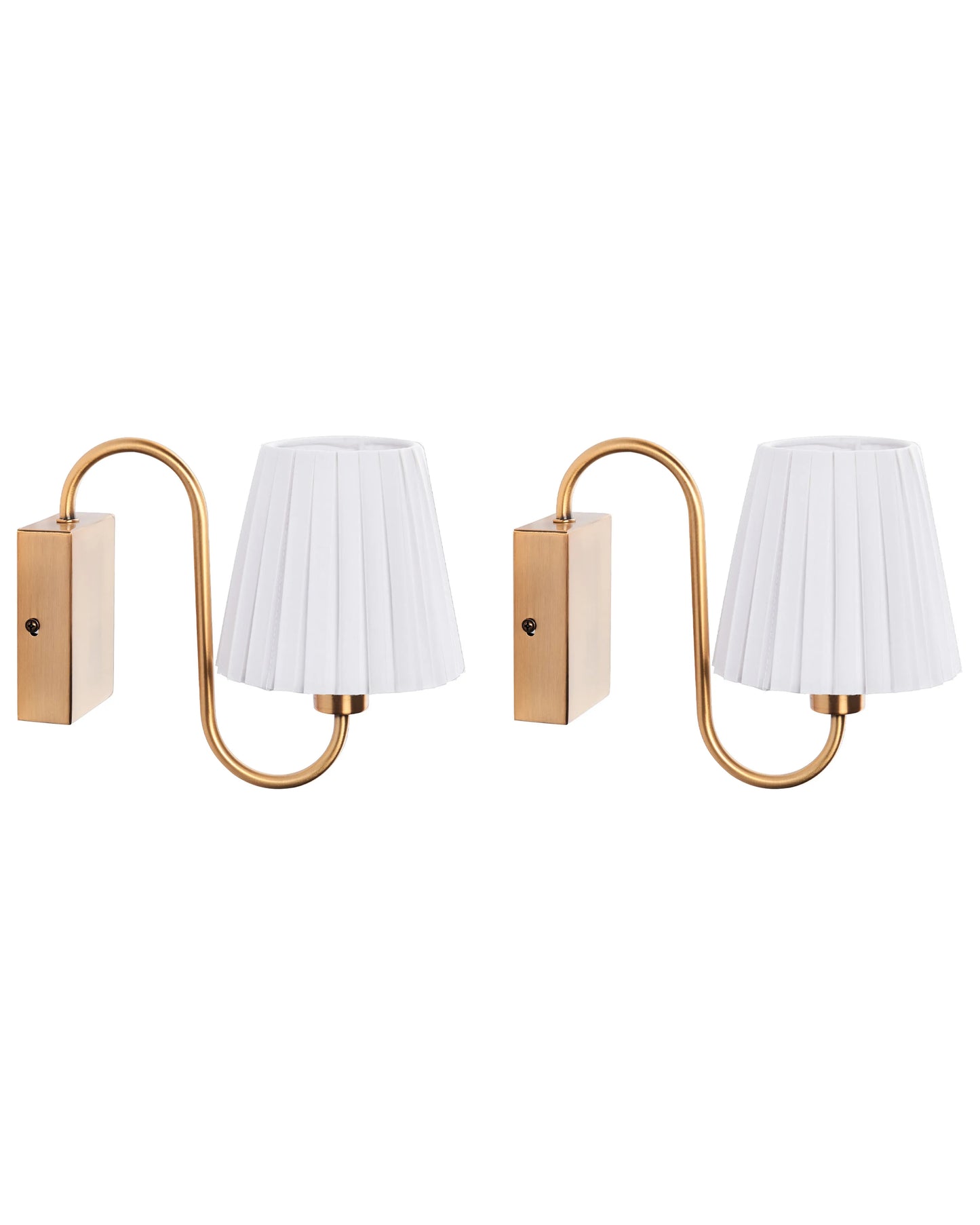  Set Of 2 Wall Lamps TOLKA Metal White