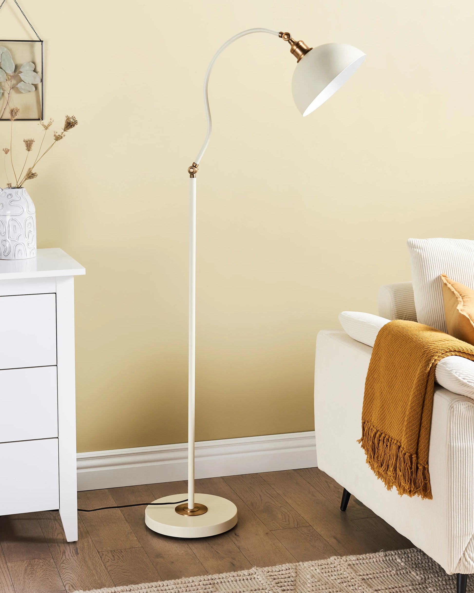 Floor Lamp LENNON Adjustable Metal Light Beige