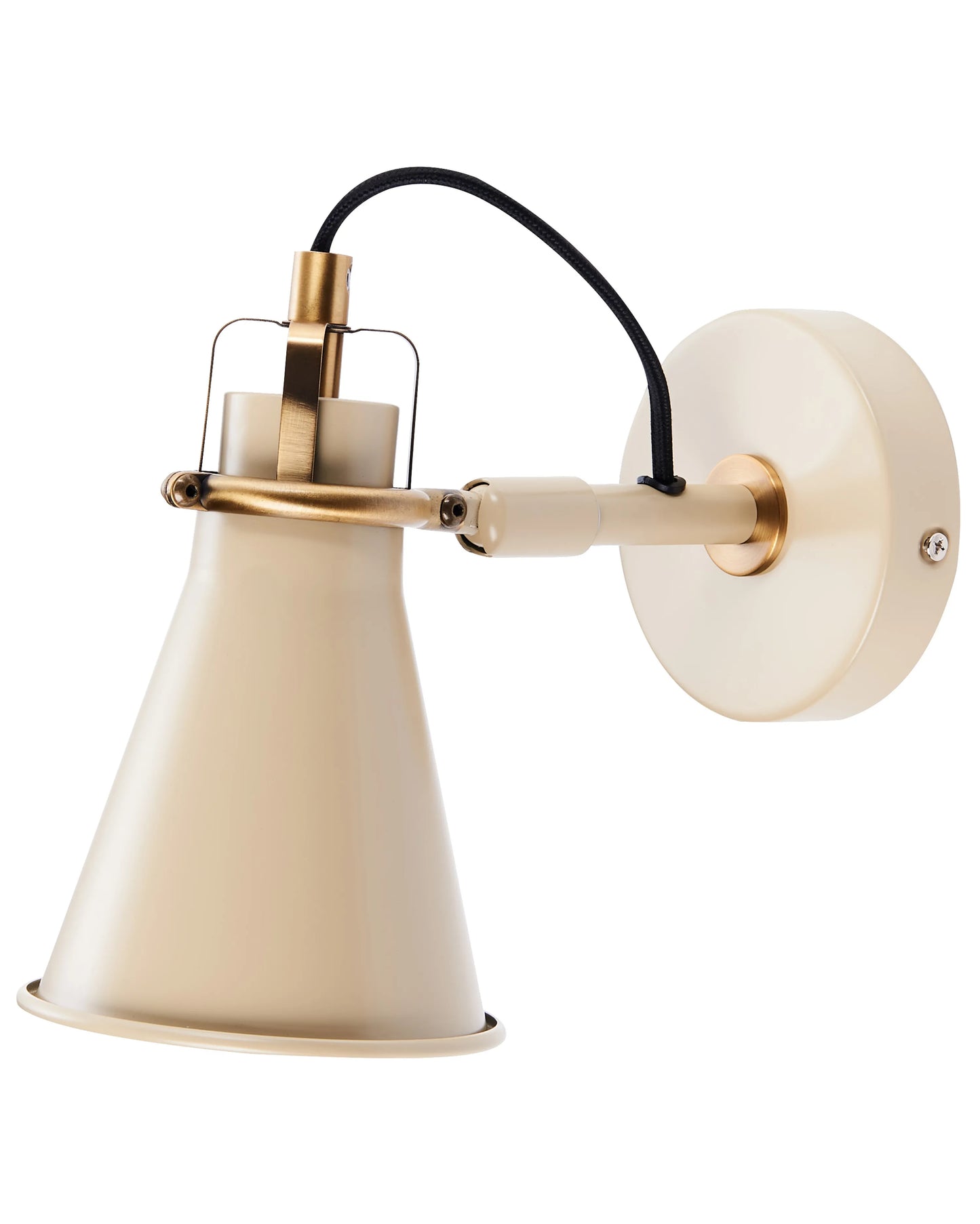  Set Of 2 Wall Lamps MOYOLA Adjustable Metal Beige
