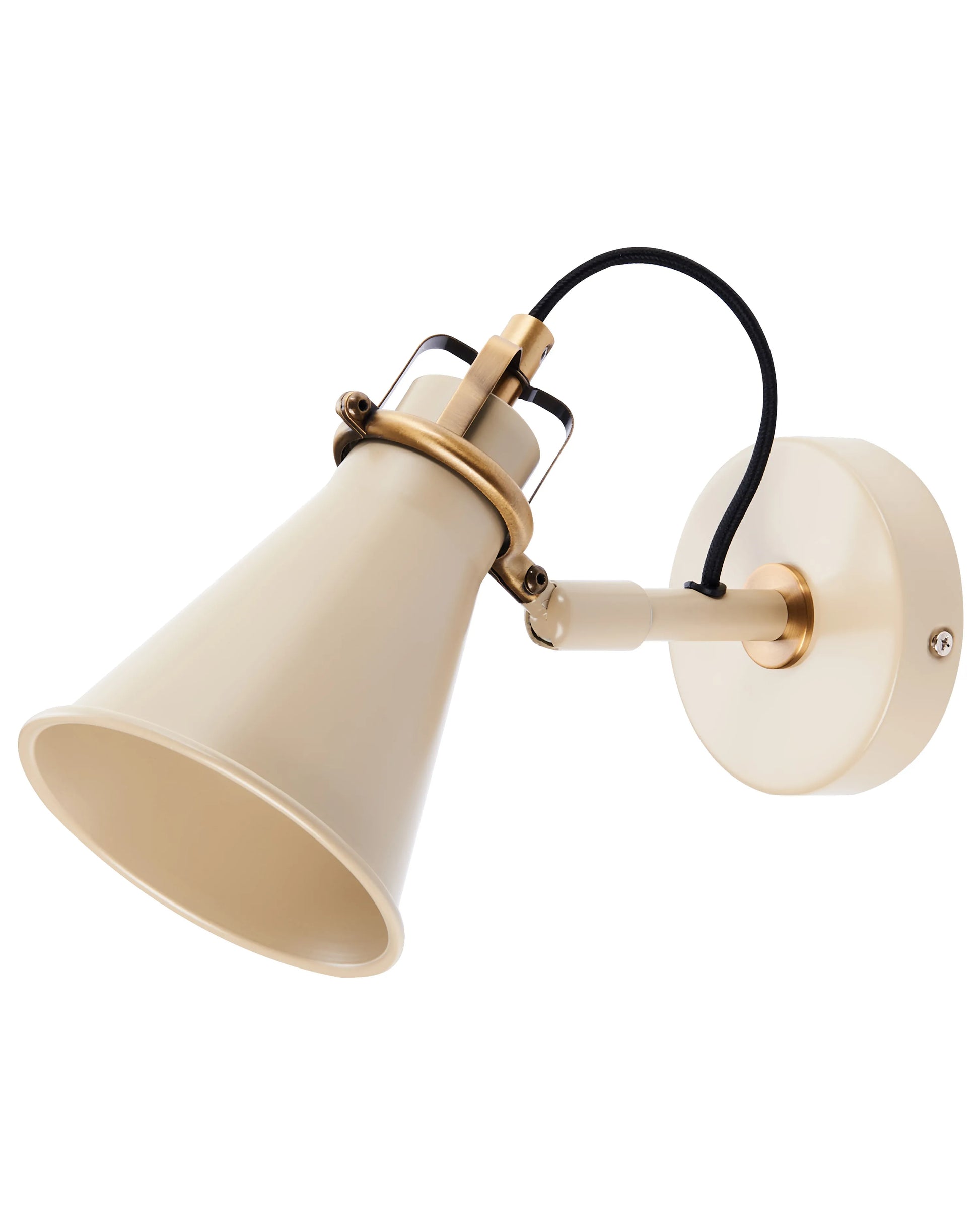  Set Of 2 Wall Lamps MOYOLA Adjustable Metal Beige