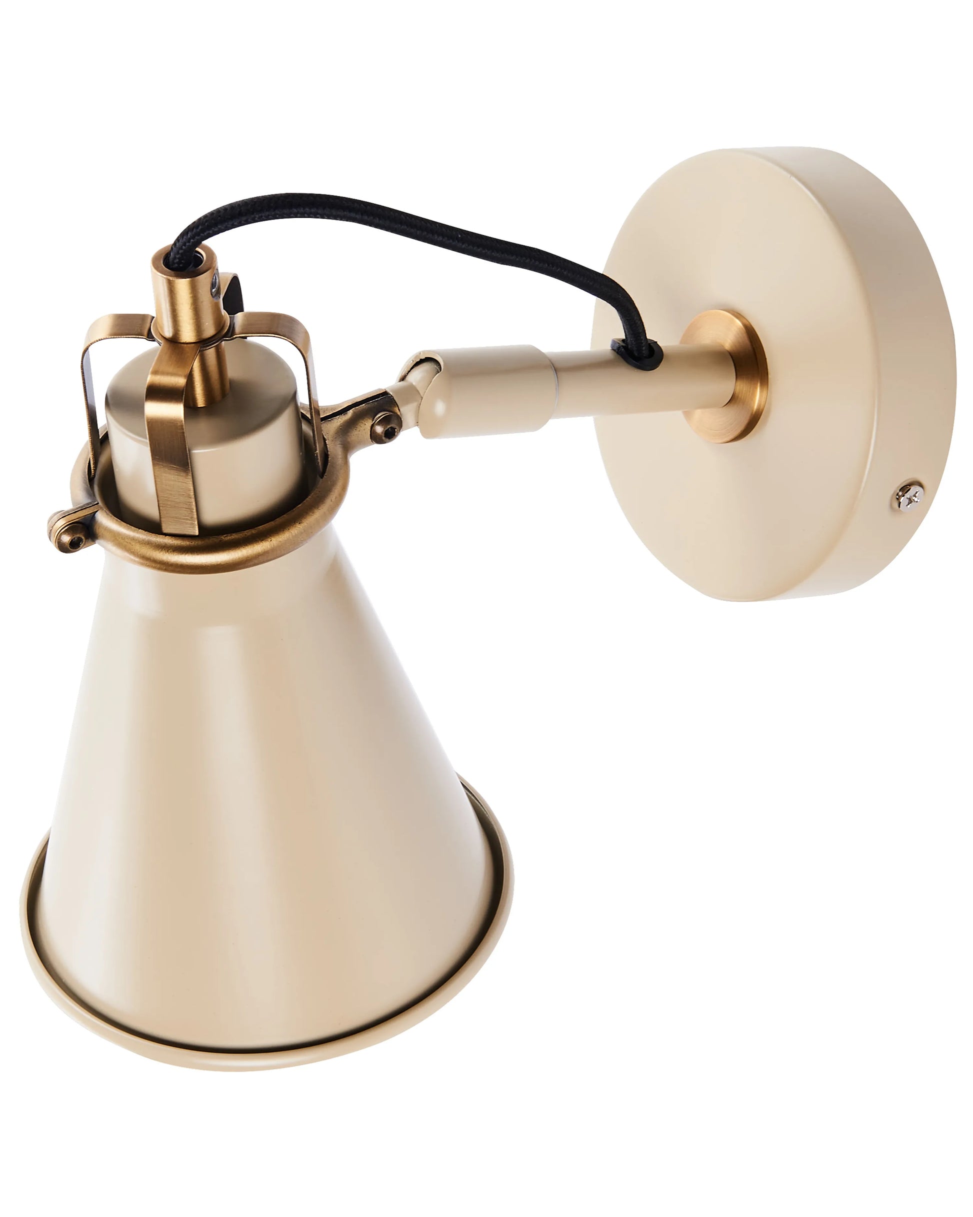  Set Of 2 Wall Lamps MOYOLA Adjustable Metal Beige