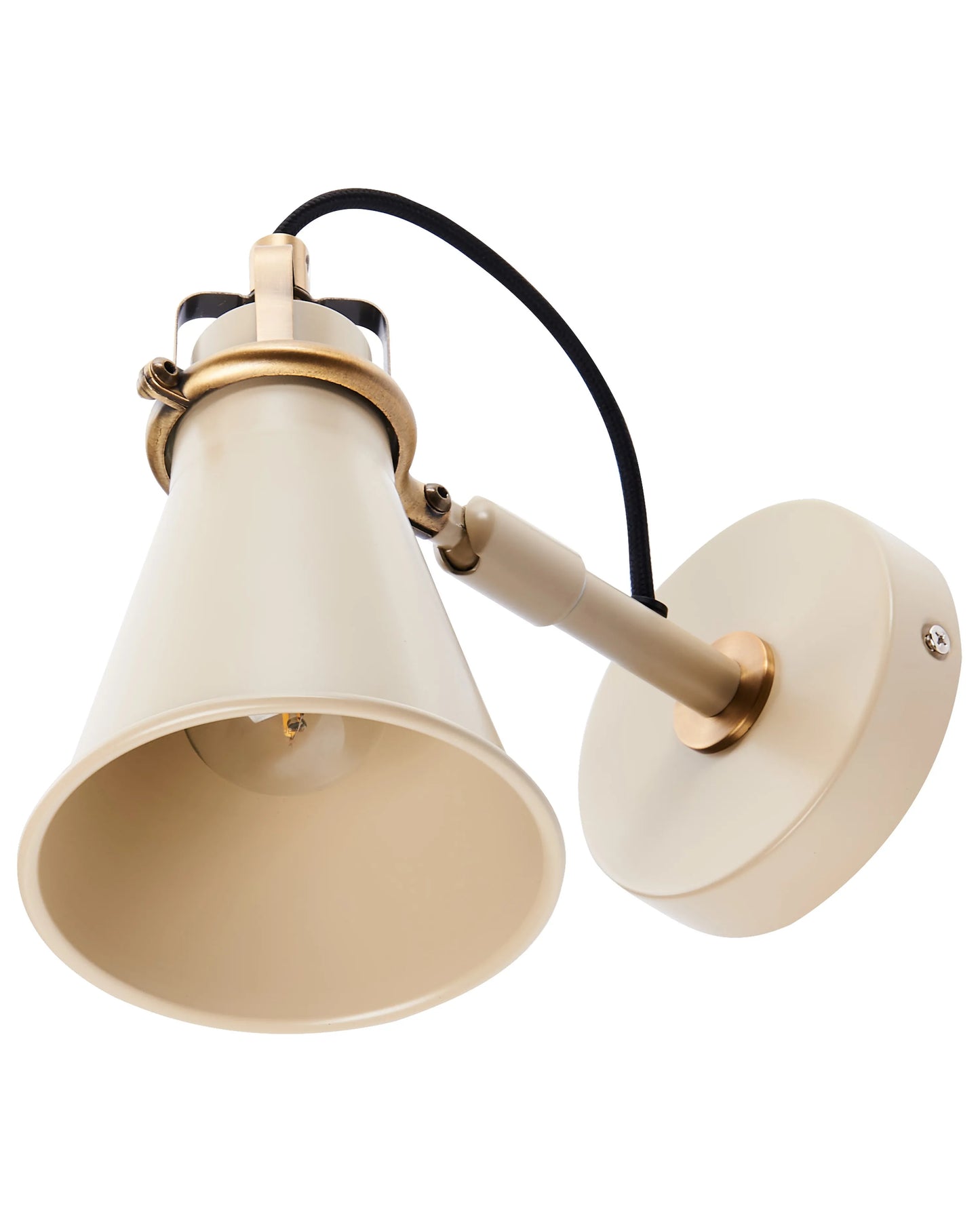  Set Of 2 Wall Lamps MOYOLA Adjustable Metal Beige