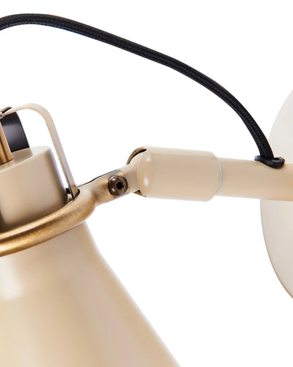  Set Of 2 Wall Lamps MOYOLA Adjustable Metal Beige