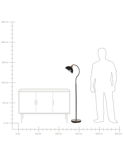  Floor Lamp LENNON Adjustable Metal Black