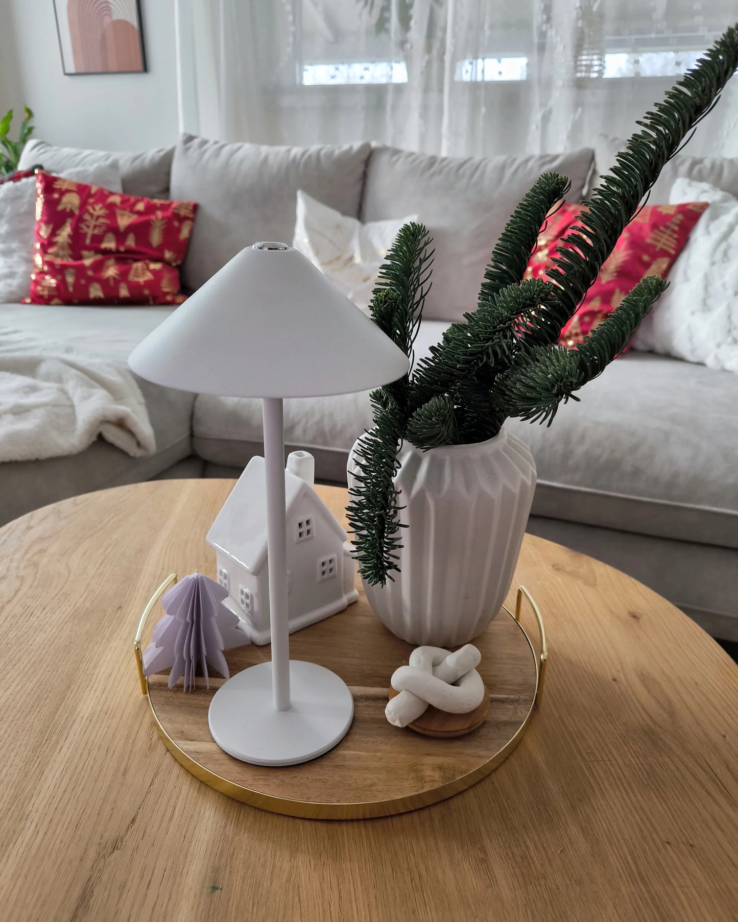  Wireless LED Table Lamp FRANCOLI With Dimmer Metal White
