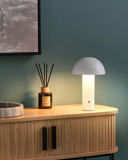  Wireless LED Table Lamp BOJO With Dimmer Metal White