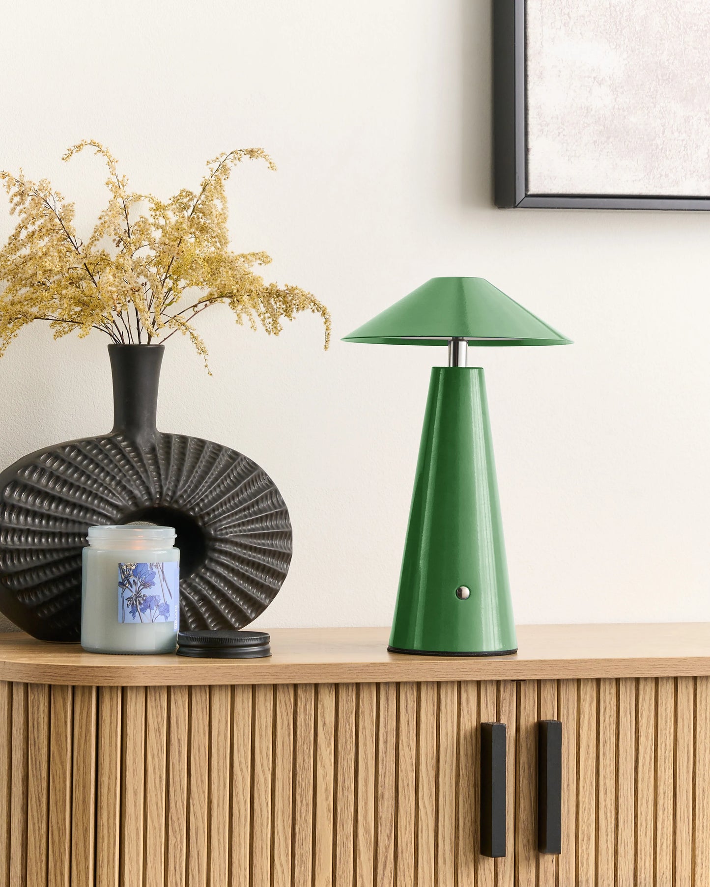  Wireless LED Table Lamp APAYAO With Dimmer Metal Green