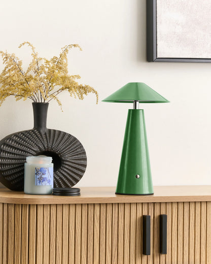  Wireless LED Table Lamp APAYAO With Dimmer Metal Green