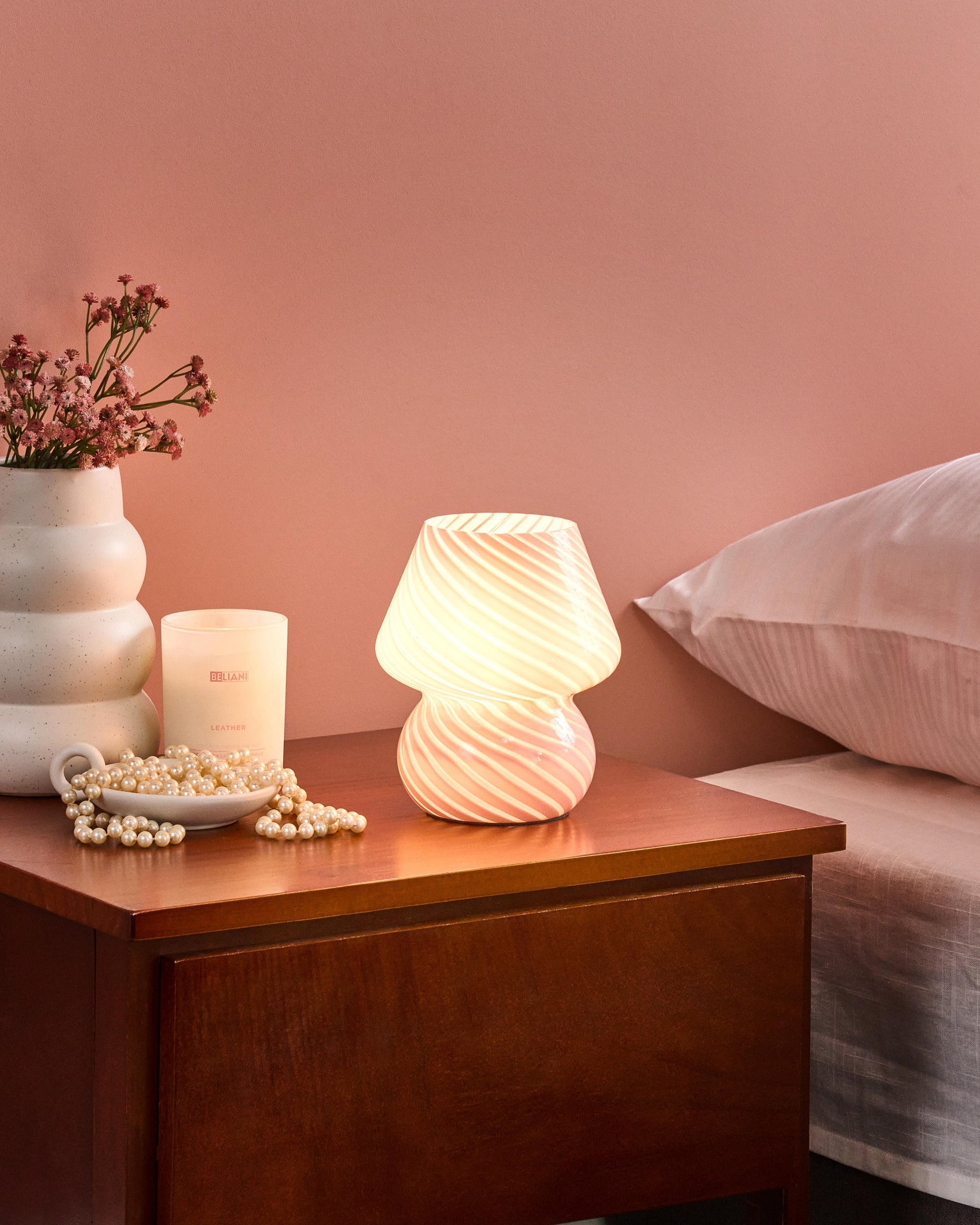  Table Lamp LOBO Glass Pink