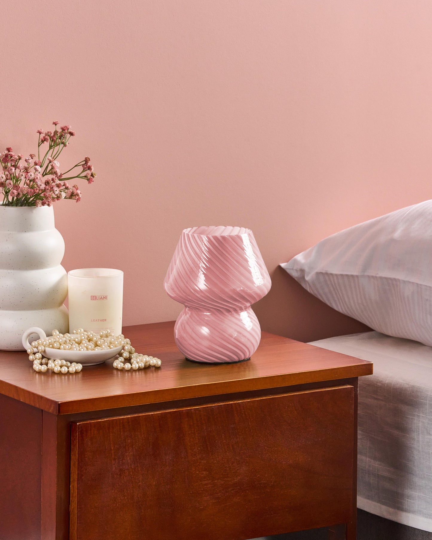  Table Lamp LOBO Glass Pink