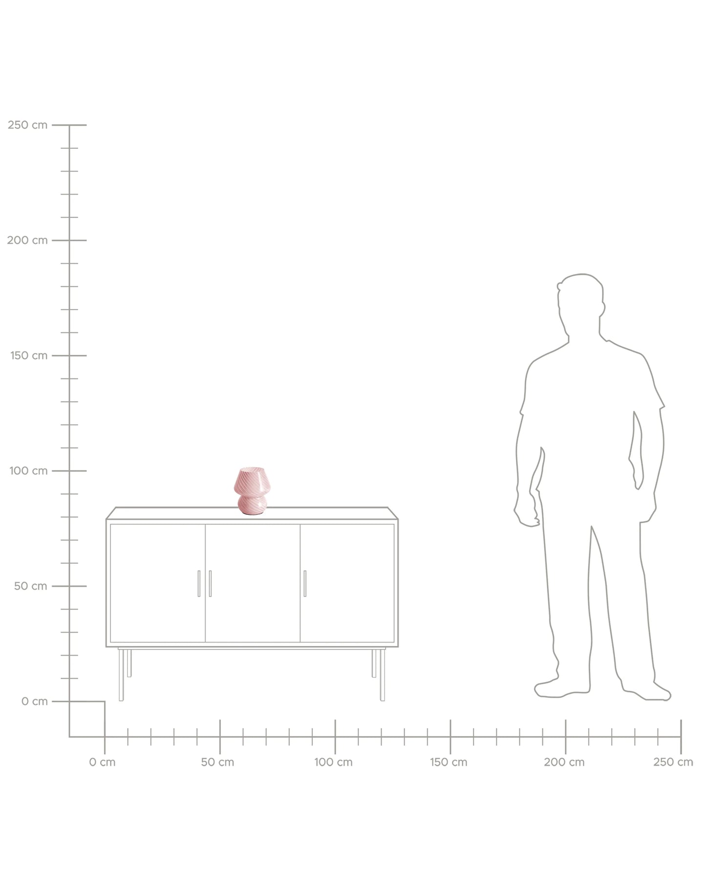  Table Lamp LOBO Glass Pink