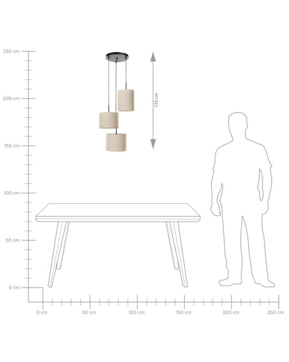 Pendant Lamp PARGUAZA Linen Light Beige