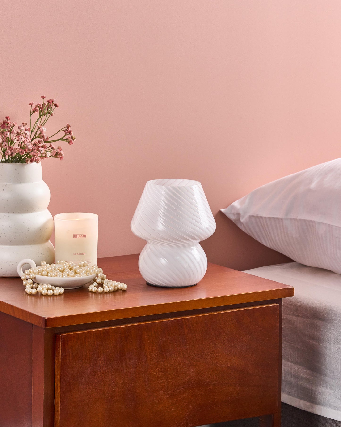  Table Lamp LOBO Glass White