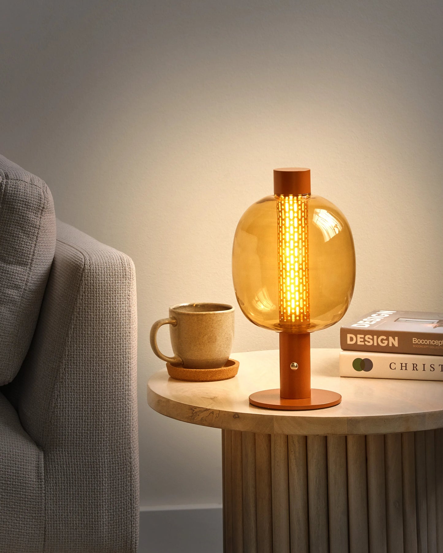  Wireless LED Table Lamp PULANGI With Dimmer Metal Brown