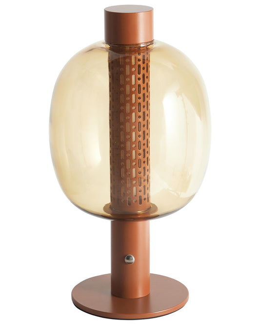  Wireless LED Table Lamp PULANGI With Dimmer Metal Brown