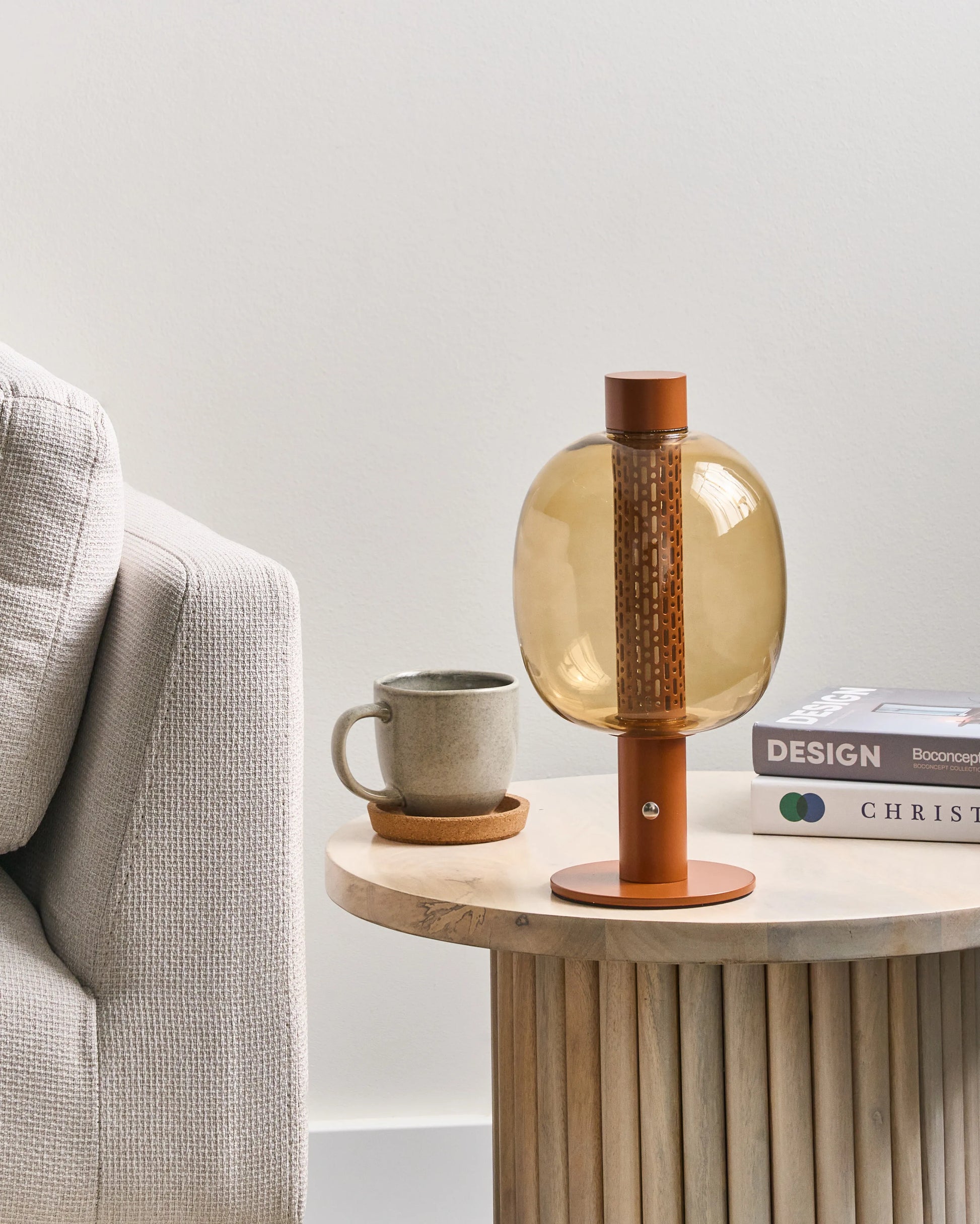  Wireless LED Table Lamp PULANGI With Dimmer Metal Brown