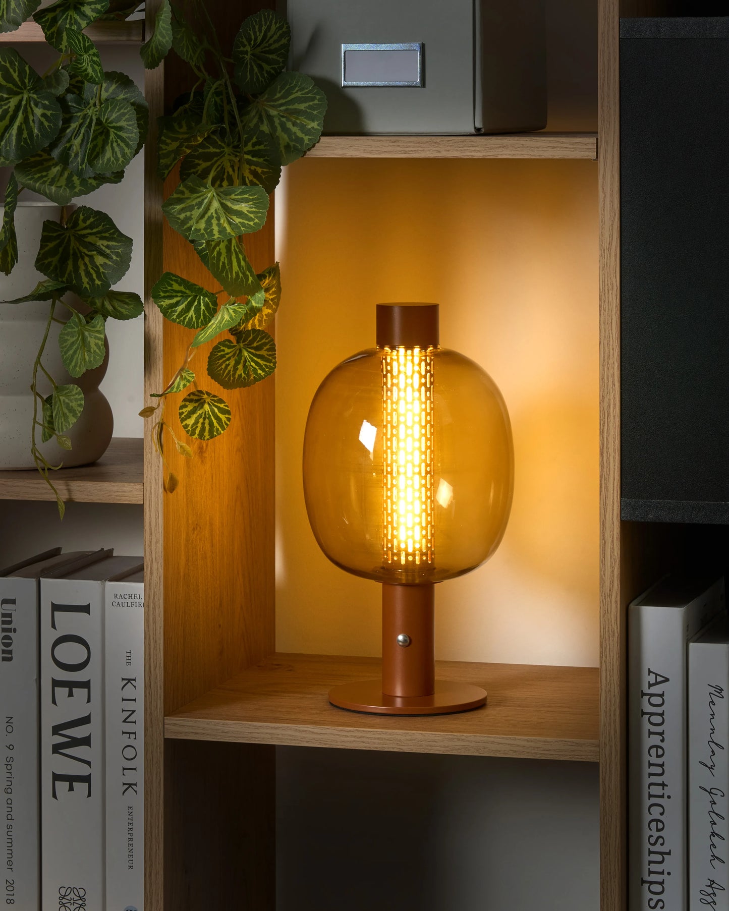  Wireless LED Table Lamp PULANGI With Dimmer Metal Brown