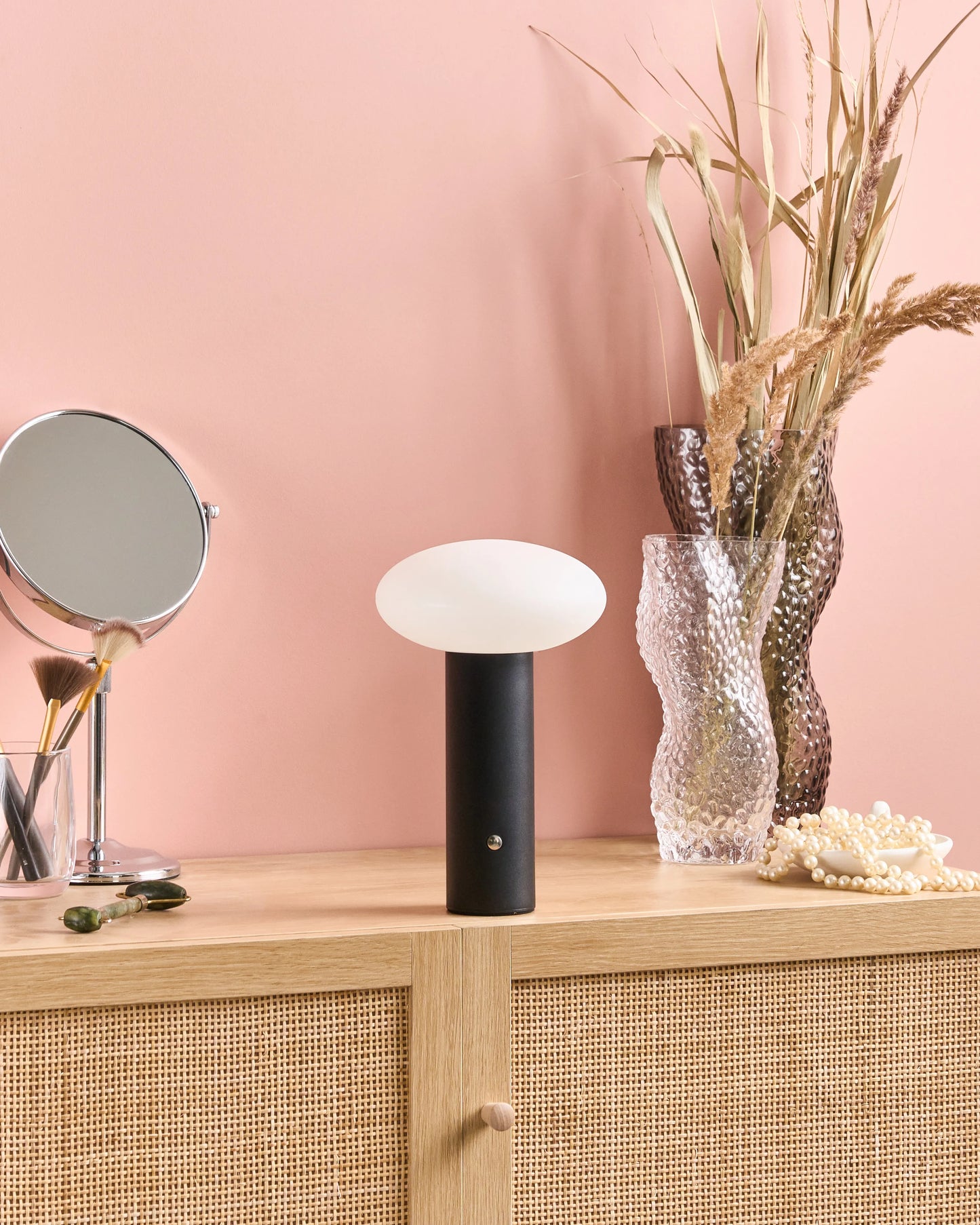  Wireless LED Table Lamp BUAYAN With Dimmer Metal Black