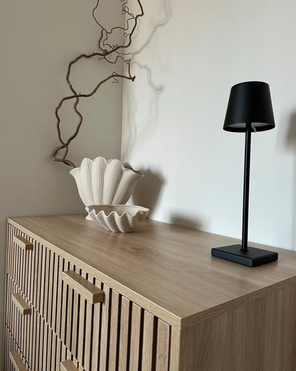  Wireless LED Table Lamp BACEIRO With Dimmer Metal Black