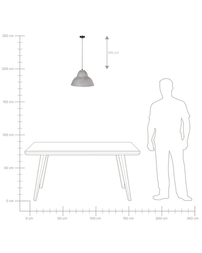 Pendant Lamp KABALEBO Papier-Mâché Grey