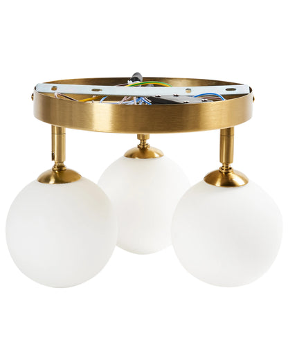  Ceiling Lamp MAVILLA Glass Brass