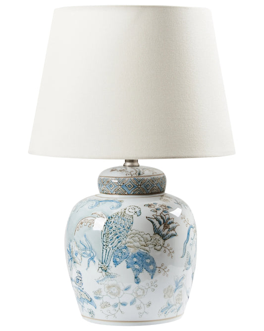  Table Lamp JAMAPA Porcelain White/ Blue